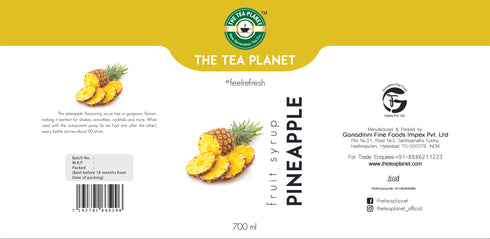 The Tea Planet Pineapple Syrup  700 ml